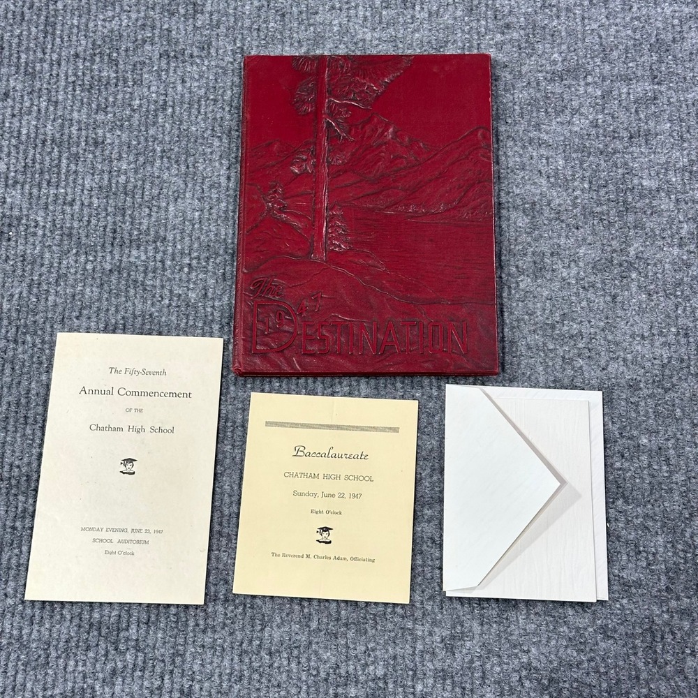 Chatham High School 1947 Destination Yearbook + Baccalaureate & Program New York